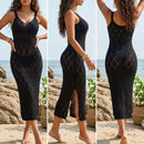 beach cover-up women's casual sleeveless dress simple beach tunic