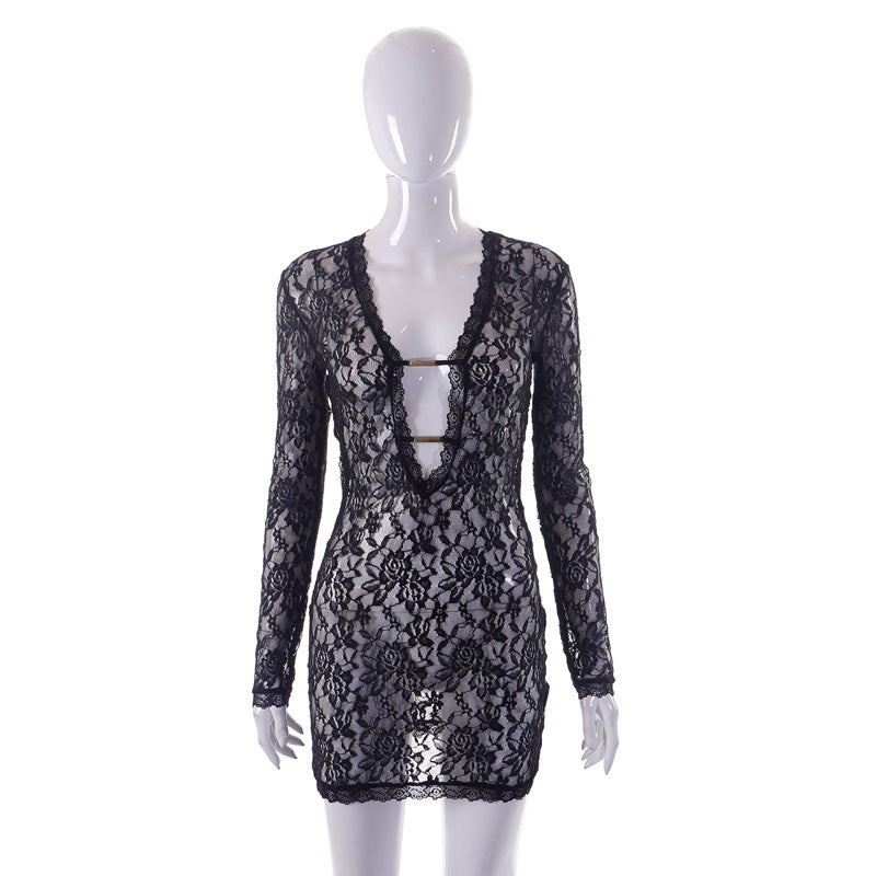 Lace Sheer Slip Nightdress